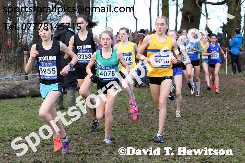 Girls under-15s 2019 British Athletics Inter Counties Cross Country, Prestwood Hall, Loughborough. Photo:  David T. Hewitson/Sports for All Pics